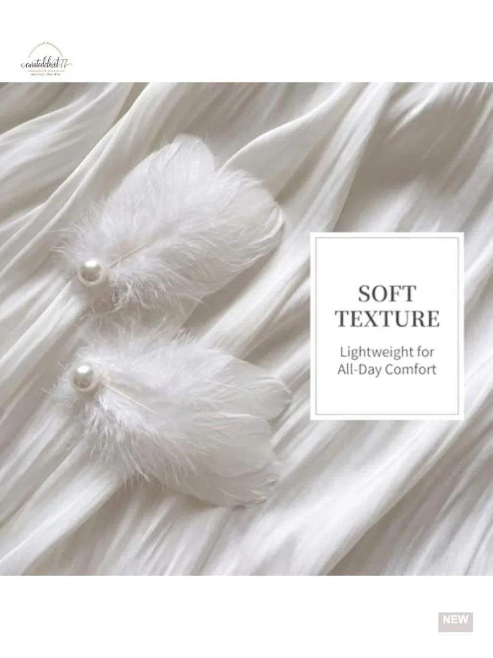 White Feather Hair Clips - Ballet Hair Accessories with Faux Pearl Barrettes,